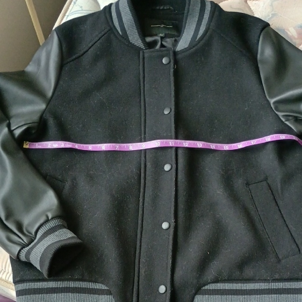 Banana Republic Factory Black Varsity Jacket